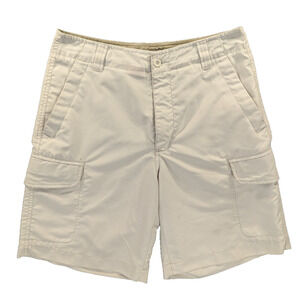 Quiksilver Edition Cargo Shorts Mens 30 Beige Quick Dry Y2K Surf Skate VTG